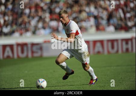 Pavel Pogrebnyak Aktion Fußball Bundesliga VFB Stuttgart - Bayer 04 Leverkusen 0:1 am 20.8.2011 Stockfoto