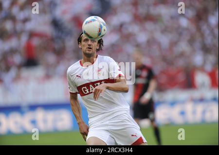 Christian Gentner Aktion Fußball Bundesliga VFB Stuttgart - Bayer 04 Leverkusen 0:1 am 20.8.2011 Stockfoto