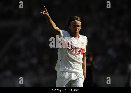 Christian Gentner Aktion Fußball Bundesliga VFB Stuttgart - Bayer 04 Leverkusen 0:1 am 20.8.2011 Stockfoto