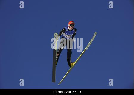 Michael UHRMANN Aktion Skispringen Welt Cup 30.1.2011 in Willingen Stockfoto