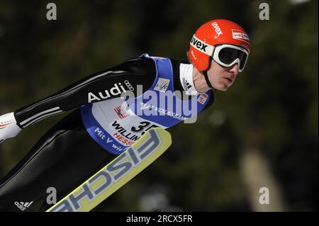 Michael UHRMANN Aktion Skispringen Welt Cup 30.1.2011 in Willingen Stockfoto