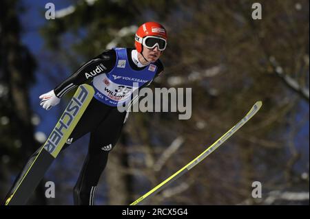 Michael UHRMANN Aktion Skispringen Welt Cup 30.1.2011 in Willingen Stockfoto