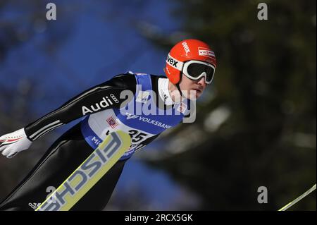 Michael UHRMANN Aktion Skispringen Welt Cup 30.1.2011 in Willingen Stockfoto