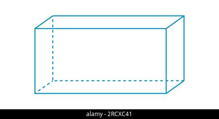 die 3D-Form des rechteckigen Prismas in der Mathematik. Stock Vektor