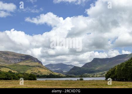 Die Nantlle Ridge Mountains in Snowdonia, Nordwales Stockfoto