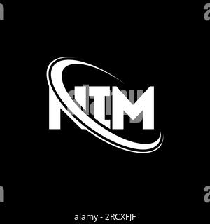 NIM-Logo. NIM-Brief. Logo mit NIM-Buchstaben. Initialen NIM-Logo, verbunden mit einem Kreis und einem Monogramm-Logo in Großbuchstaben. NIM-Typografie für Technologie, Geschäfte Stock Vektor