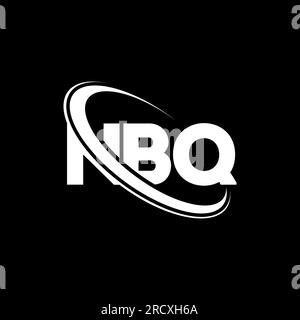 NBQ-Logo. NBQ-Brief. NBQ-Logo. Initialen NBQ-Logo, verbunden mit einem Kreis und einem Monogramm-Logo in Großbuchstaben. NBQ-Typografie für Technologie, Geschäfte Stock Vektor