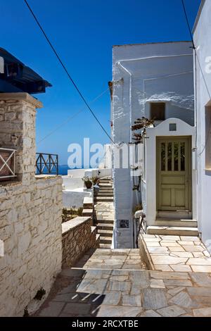 Ein Haus in Kardiani Village, Tinos. Stockfoto