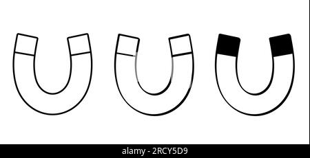 Energie, Magnetfeld. Linien um einen Stabmagneten. Polarmagnetdiagramm oder -Schemata. Elektromagnetisches Feld und Magnetkraft. Positiv, negativ oder NOR Stockfoto