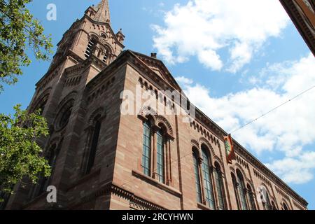 protestantische Kirche (Tempel neuf) in straßburg im elsass (frankreich) Stockfoto