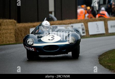 1956 Jaguar D-TYPE „Long-Nose“ beim Festival of Speed, Goodwood, 14. Juli 2023 (Foto: Michael Cole) Stockfoto