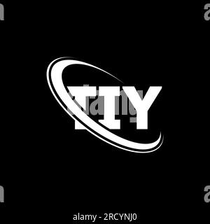 TIY-Logo. TIY-Brief. LOGO mit TIY-Buchstaben. Initialen TIY Logo verbunden mit Kreis und Monogramm-Logo in Großbuchstaben. TIY-Typografie für Technologie, Geschäfte Stock Vektor