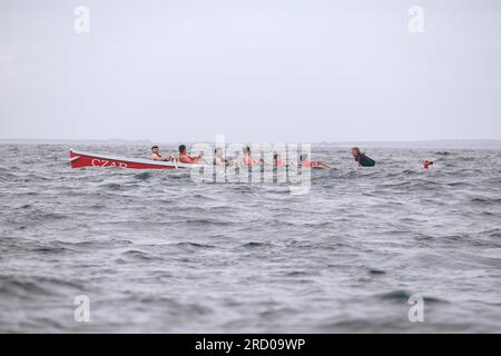 Konzert-Rennen vom St. Marys Gig Racing Club auf den Isles of Scilly Stockfoto