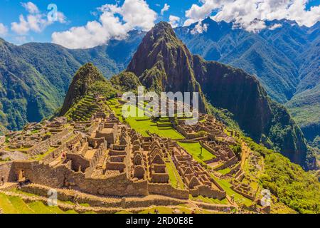 Machu Picchu Ruinen in Peru. Stockfoto