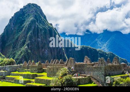 Machu Picchu Ruinen in Peru. Stockfoto