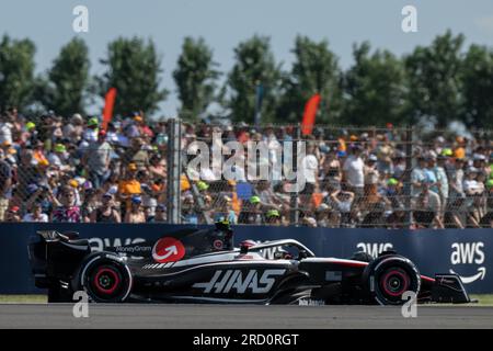 Silverstone, Großbritannien – Freitag, 7. Juli 2023 – FORMEL 1 ARAMCO GROSSEN PREIS 2023 – Kevin Magnussen (Dänemark) – HAAS-F1-TEAM Stockfoto