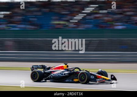 Silverstone, Großbritannien - Freitag, 7. Juli 2023 - FORMEL 1 ARAMCO GRAND PRIX 2023 - Max Verstappen (Niederlande) - Red Bull Racing Honda RBPT Stockfoto
