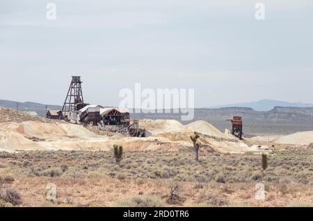 Goldfield, NV, USA. 08-14-2017. Goldgräberstadt in der Wüste Nevada Stockfoto