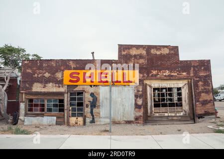 Goldfield, NV, USA. 08-14-2017. Goldgräberstadt in der Wüste Nevada Stockfoto