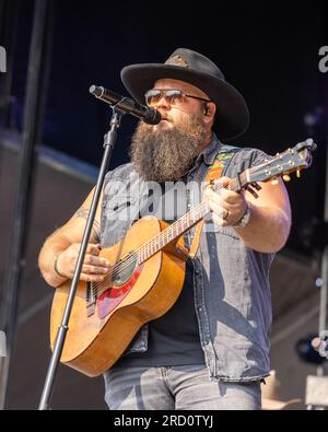 Chicago, USA. 16. Juli 2023. Larry Fleet während des Windy City Smokeout Music Festivals am 16. Juli 2023 in Chicago, Illinois (Foto: Daniel DeSlover/Sipa USA) Guthaben: SIPA USA/Alamy Live News Stockfoto