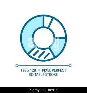 Ringdiagramm hellblaues Symbol Stock Vektor