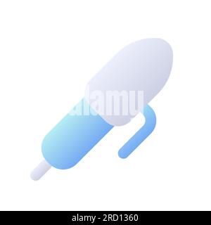 Stift Pixel Perfect flacher Farbverlauf zweifarbiges ui-Symbol Stock Vektor