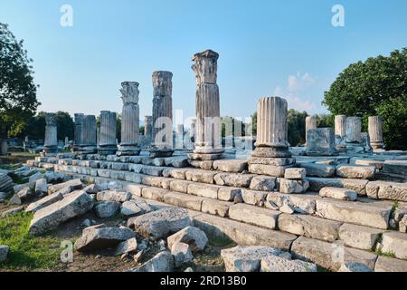 Mugla, Türkei - 16. Juli 2023: Ruinen des Tempels der Göttin Hecate in der antiken Stadt Lagina Stockfoto