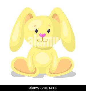 Bunny Plüsch Spielzeug Vektor Design Element Stock Vektor
