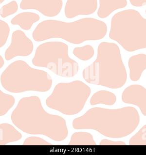 Vektormuster mit nahtlosem Muster, abstrakte, nahtlose Tierhaut mit Wiederholhintergrund in Korallenrosa. Stock Vektor