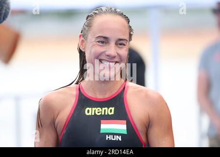 Fukuoka, Japan. 15. Juli 2023. Anna Olasz (HUN) Schwimmen : World Aquatics Championships Fukuoka 2023 Open Water Swimming Women's 10km im Seaside Momochi Beach Park in Fukuoka, Japan . Kredit: YUTAKA/AFLO SPORT/Alamy Live News Stockfoto