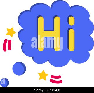 Bild Des Symbols „Hi Bubble“. Stock Vektor