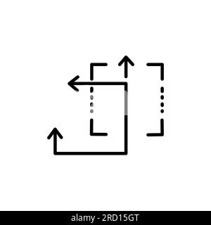 Pfeile Symbole in einem Kreis. Sammlung schwarzer Cursor. Zeiger nach unten, nach oben, von links nach rechts. Einfache Zeichen, verschiedene Formen. Flaches Design. Isoliert über Stock Vektor