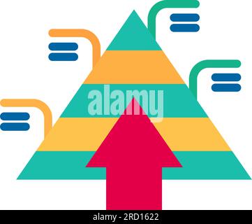 Bild des Symbols „Pyramiden der Bedürfnisse“. Stock Vektor