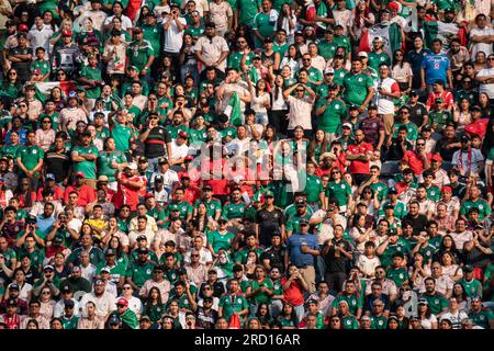 Zuschauer beim CONCACAF 2023 Gold Cup Finale zwischen Mexiko und Panama, Sonntag, 16. Juli 2023, im SoFi Stadium, In Inglewood, Kalifornien. Mexiko besiegt Stockfoto