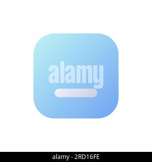Schaltfläche „Minimieren“ Pixel Perfect Flat Gradient – zweifarbiges ui-Symbol Stock Vektor
