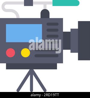 Bild Des Symbols Für Die Videokamera. Stock Vektor