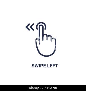 Symbol für den Vektor mit dem Finger wischen. Ziehen, wischen, berühren, tippen Sie auf das Symbol für den mobilen Bildschirm, Finger-Geste. Stock Vektor