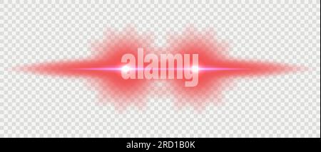Laser Red Eyes Meme Game Superhelden-Vektorvorlage Illustration. Comic Red Eyes Laser Red Meme Overlay. Stock Vektor