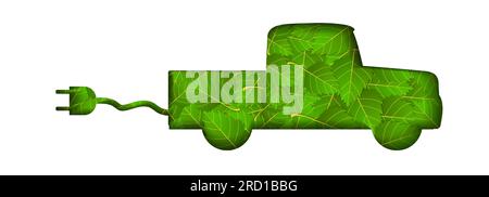 Banner mit Ladestation für Elektroautos. Elektromobilitätsumgebung für Kartenstandortnetzkonzept. Umweltfreundlicher Transport sauberer Energie Stock Vektor