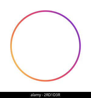 Instagram Gradientenkreisrahmen für Profilbild. Symbol für Benutzerrahmen Stock Vektor