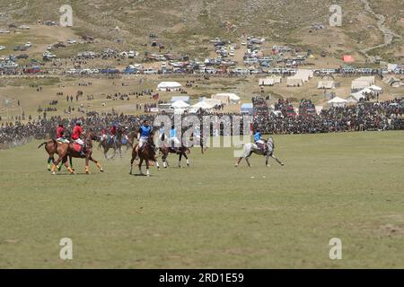 Polo-Platz beim Shandur Polo Festival Stockfoto