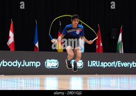 World Jump Rope International Open, Colorado Springs, Colorado, USA. 17. Juli 2023. Yogita Harsh of India nimmt am Single Rope Individual Freestyle Credit Teil: Casey B. Gibson/Alamy Live News Stockfoto