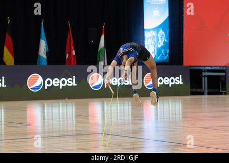 World Jump Rope International Open, Colorado Springs, Colorado, USA. 17. Juli 2023. Yogita Harsh of India nimmt am Single Rope Individual Freestyle Credit Teil: Casey B. Gibson/Alamy Live News Stockfoto