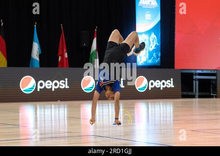 World Jump Rope International Open, Colorado Springs, Colorado, USA. 17. Juli 2023. Yogita Harsh of India nimmt am Single Rope Individual Freestyle Credit Teil: Casey B. Gibson/Alamy Live News Stockfoto