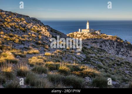 Geografie/Reise, Spanien, Mallorca, Leuchtturm am Cap Formentor, Mallorca, ZUSÄTZLICHE-RECHTE-FREIGABE-INFO-NICHT-VERFÜGBAR Stockfoto
