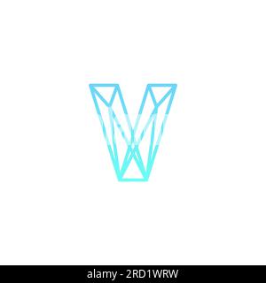 Design mit V-förmigem Logo. V geometrisches Logo Stock Vektor