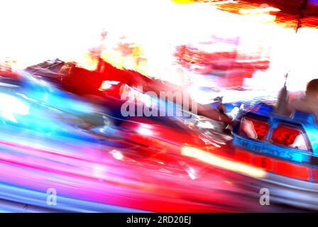 Dodgem-Autos auf dem Hoppings-Jahrmarkt, Newcastle upon Tyne Stockfoto