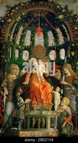 Andrea Mantegna -- die Jungfrau des Sieges 1496, 285х168 Stockfoto