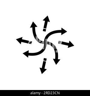 Vielseitiger Vektor, flexible Linie – Symbol. Symbol- und Zeichendesign. Isoliert auf weißem Hintergrund Stock Vektor