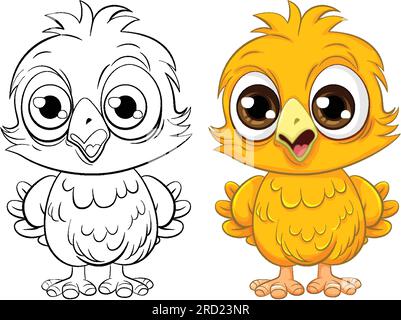 Süßes Eulenmädchen Cartoon Einzelzeichnung Stock Vektor